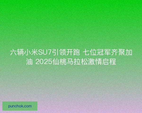 六辆小米SU7引领开跑 七位冠军齐聚加油 2025仙桃马拉松激情启程 六辆小米SU7引领开跑 七位冠军齐聚加油 2025仙桃马拉松激情启程